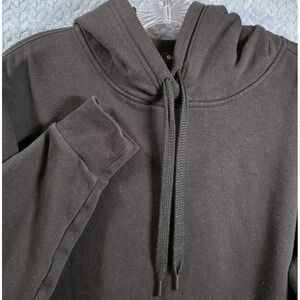 Athleta Womens 24/7 Pullover Hoodie Sweatshirt‎ Black Fleece  Size Medium